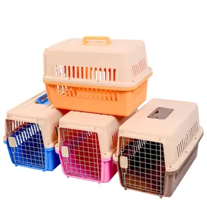 Airlines Approved Plastic Pet Cage With Big Door Dog Cage Pet Carrier Travel Pet Air Box For Dog&Cat