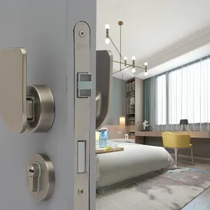 Unique push pull latch handle euro mortise door lock privacy safety room home silent wood interior door lock