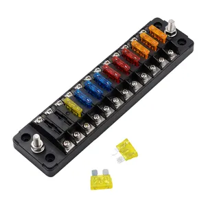 12 Way Blade Fuse Box 12 Circuit Car Auto Watertight Fuse Block Holder For Boat Marine