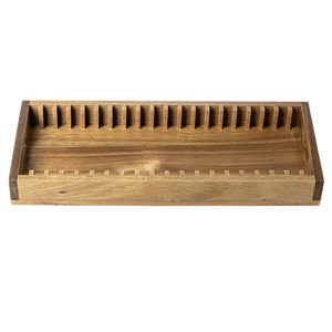 Plateau de rangement personnalisé pour CD DVD en <span class=keywords><strong>bois</strong></span> massif d'acacia de qualité supérieure avec poignées de transport découpées - Product Image 6