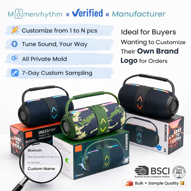 Wireless Portable Speakers TWS Music Box Long Battery Life Custom Brand Logo for Promotional Gifts
