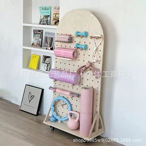 Estante de Almacenamiento de Madera con Panel Perforado, Montado en la Pared, Acabado en Haya, Sin Perforaciones, para Organización en la Entrada - Product Image 3