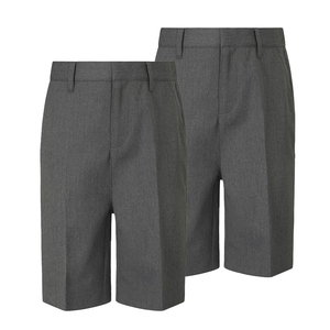 Pantalones de Uniforme Tejidos de Poliéster Gris Unisex para Adultos, para Uso Escolar - Product Image 1