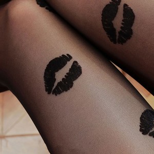 Collants en nylon translucide pour femmes avec motif <span class=keywords><strong>de</strong></span> jambes transparentes doublés en gros <span class=keywords><strong>bas</strong></span> thermiques tissés collants imprimés - Product Image 3