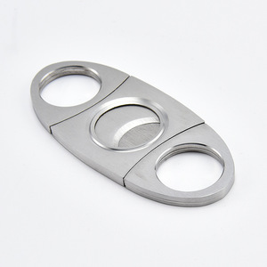 JOFI Stainless Steel Cigar <b>Cutter</b> Manual Portable Customized Shape Black Silver Color Simple Style Plastic Cigar Accessories - Product Image 2
