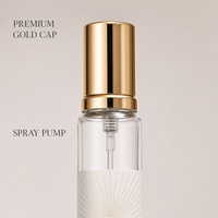 Lot de 480 flacons de parfum vides de 35 ml, format voyage, noir et or, avec boîte de présentation, rechargeables, logo personnalisé