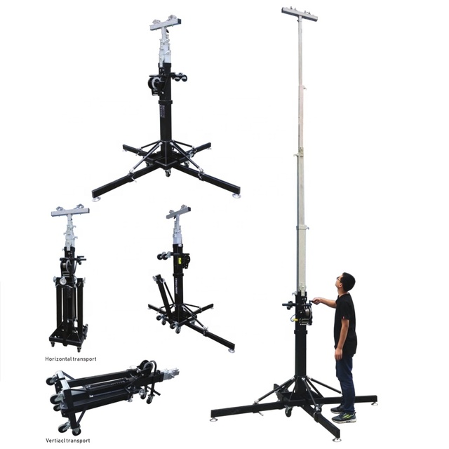 Factory Price Steel Truss Stand Lifting Tower with 6.5m Max Height and 200KG Load Capacity