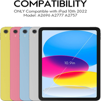 Étui pour clavier tactile rétro-éclairé pour 10e génération 10.9 pouces 2022 avec porte-crayon pour tablettes iPhone personnaliser fournir