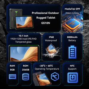 2025 mới nhất bán sỉ Android 14 gồ ghề Tablet PC toàn cầu 4 gam LTE IP68 8GB + 256GB 10 inch Octa-core tablette tableta với Dual Sim - Product Image 3