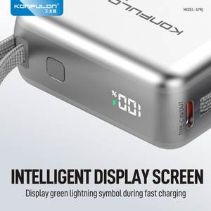 KONFULON Power Bank 10000mAh Li-Polymer con Cavo Integrato, Ricarica Rapida 22.5W, Portatile per Uso Esterno - Product Image 5