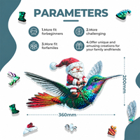 Puzzle en bois éducatif DIY personnalisé et coloré Kakray sur le thème du voyage de Noël pour les 14 ans et plus