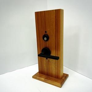 Ensemble de poignées de porte rondes noires avec serrure mécanique silencieuse à mortaise pour entrée de villa ou chambre principale - Product Image 6