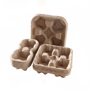 4 Cup Holder Biodegradable Pulp <strong>Carrier</strong> for Coffee Takeaway Wholesale - Product Image 6