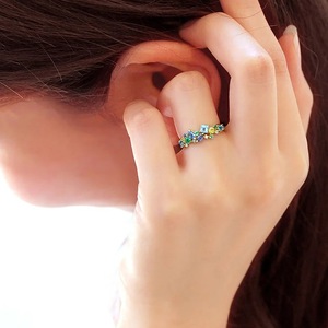 Anello con design geometrico colorato in stile vintage per donna - Product Image 4
