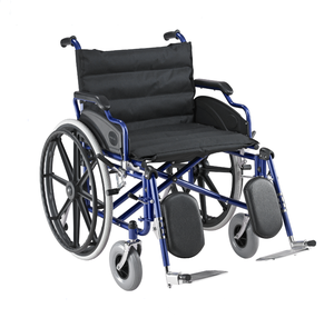 Fauteuil roulant manuel en acier avec siège de 56 cm CE ISO UKCA AOLIKE ALK951BC pour patients obèses et personnes âgées - Product Image 1