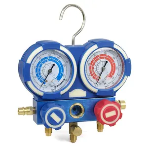 MG-2-R134a R410A Manifold Gauge Set HVAC Hệ Thống Lạnh Điều Hòa Không Khí Tự Động AC Sạc R22 R12 R502 404 AC Gauge