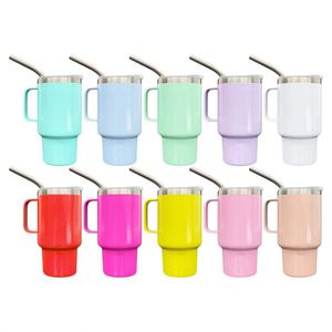 Vaso de Acero Inoxidable para Sublimación, Color Macaron, 3oz, Mini Vaso con Asa para Bebidas - Product Image 1