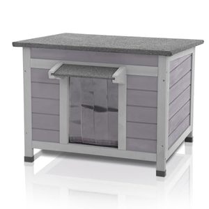 Maison pour chat d'extérieur, cage à lapin résistante aux intempéries, cachette, cage à lapin d'intérieur, abri en bois pour petits animaux - Product Image 1