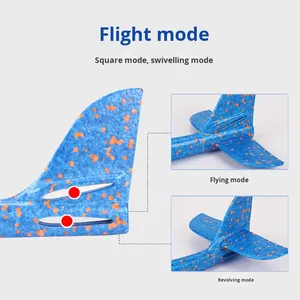 Avión grande de 48cm lanzado a mano, planeador de espuma EPP, juguetes para niños, venta al por mayor, modelo de avión de combate acrobático hecho a mano, hecho de Metal - Product Image 4