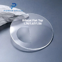 Lentilles de lunettes photochromiques finies Pioneer Optical 1.499 1.56 à dessus plat, lentilles de lunettes CR39 HMC, lentilles de lunettes bifocales à dessus rond