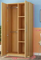 Armoire de chambre en placage d'orme massif de qualité supérieure avec un design minimaliste élégant et des étagères chaleureuses