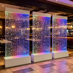 Panel de Burbujas de Agua LED Acrílico de Gran Tamaño, Separador de Ambientes, Fuente de Agua Interior para Proyectos de Restaurantes - Product Image 2