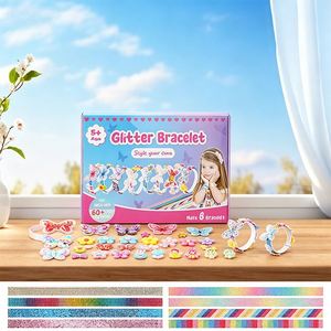 Girls Creative <b>Headband</b> Kit DIY Hair Clips Pins Ribbons Flowers Gems Glue Dots Birthday Party Toy Wholesale Set - Product Image 6