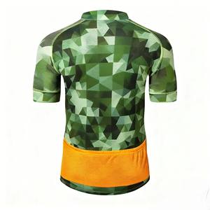 Maillot de Ciclismo Profesional Verde Geométrico de Sublimación de Alta Calidad, Secado Rápido, Transpirable, Personalizable, Unisex, para Ciclistas de Carretera y Montaña - Product Image 2
