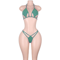 Vêtements de danse exotiques directement de l'usine, sous-vêtements de strip-tease sur mesure, micro-lingerie, combinaisons métalliques brillantes, tenues de danseuses
