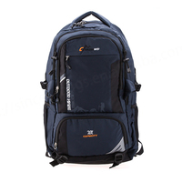 Sac à dos de randonnée et de voyage pour homme, grande capacité 56-75L, en polyester Oxford imperméable, personnalisable, avec cordon de serrage, vente chaude directe usine