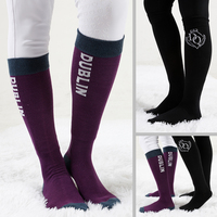 Chaussettes d'équitation en gros, chaussettes de compression pour cavalier, motifs variés : léopard, argyle, rayures