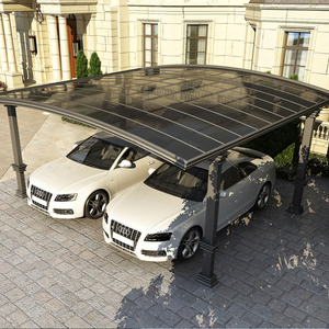 Abri pour 2 voitures résistant aux intempéries, structure en aluminium, couverture en polycarbonate pour allée et <span class=keywords><strong>garage</strong></span> - Product Image 2