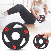 Fitness haltérophilie poids standard Disques Plaques 3 trous Plaque de poids en caoutchouc
