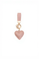 Pendentif en forme de cœur avec motif diamant, cordon tressé personnalisé en cuir, parfait comme breloque de sac ou porte-clés