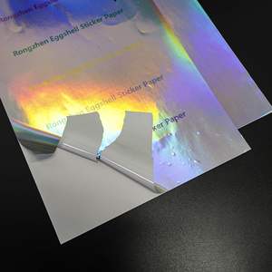 Autocollant en vinyle holographique destructible de haute qualité FX, papier autocollant holographique pour graffiti, feuille de papier coquille d'œuf A4 - Product Image 5