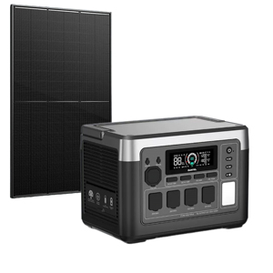 Générateur portable d'urgence 1800W avec panneau solaire, batterie LiFePO4, contrôleur MPPT, onduleur à onde sinusoïdale pure, livraison rapide depuis l'entrepôt local - Product Image 1
