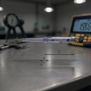 Sonda de sensor 322 Fb para medición de precisión, longitud L, tamaño de punta C, dimensiones A B - Product Image 3