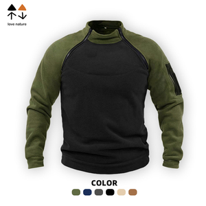 Sweat-shirt <span class=keywords><strong>polaire</strong></span> uni pour <span class=keywords><strong>homme</strong></span>, coupe-vent, idéal pour la <span class=keywords><strong>chasse</strong></span>, l'escalade et les activités sportives de plein air – Vente en gros - Product Image 2