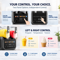 Machine à boissons glacées automatique 1,8 L*2, machine à slush, congélation rapide, machine à margaritas glacées, machine à crème glacée 8 en 1