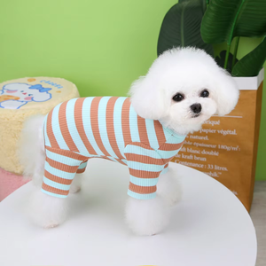 Abbigliamento Casual Estivo per Cani di Piccola Taglia, in Cotone Traspirante, a Quattro Zampe, a Righe, Stile Halloween - Product Image 4