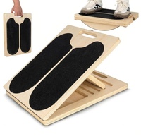 Planche d'équilibre en bois 2-en-1 de haute qualité, neuve, pour exercices et étirements des mollets