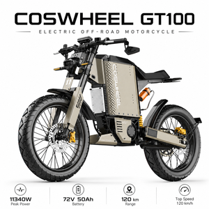Bicicleta Coswheel GT100 450Nm 72V50Ah con cuadro de aluminio 6061, 11340W, 80km/h, neumático delantero 110/80-17 y trasero 130/80-17 - Product Image 1