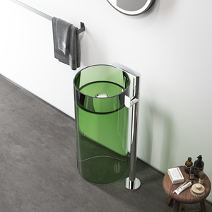 Lavabo sur pied coloré <span class=keywords><strong>en</strong></span> résine transparente de qualité supérieure 2026 <span class=keywords><strong>pour</strong></span> hôtel - Product Image 5