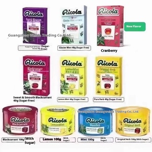 Pastillas Blandas <span class=keywords><strong>Ricola</strong></span> Importadas de 100g con Hierbas y Especias para la Garganta, Recubiertas de Plata, Certificadas Halal, 12 Meses de Caducidad - Product Image 2