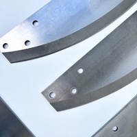 Cuchilla Curva de Acero Inoxidable en Forma de Media Luna para Cortadora de Vegetales con Banda Transportadora, Corte Industrial de Alimentos, Montaje Personalizado