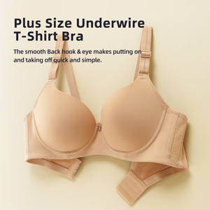 Reggiseno T-Shirt Personalizzato con Forma Elegante, Taglia Plus 44, con <span class=keywords><strong>Ferretto</strong></span>, Copertura Totale, Imbottitura Sottile e Liscia per Seno Abbondante, Produttore ODM - Product Image 2