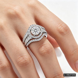 Anillo de compromiso y boda romántico de oro macizo S925/14K/18K con diamante de laboratorio de 3 quilates VS, corte brillante, engaste de púas, certificado IGI - Product Image 4