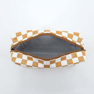Sac à cosmétiques à carreaux imperméables en <span class=keywords><strong>tissu</strong></span> de polyester, pochette de maquillage, trousse de toilette, trousse de maquillage - Product Image 6