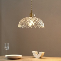 Luminaire suspendu en laiton et verre, style nordique japonais minimaliste, créatif, rétro, pour restaurant, balcon, couloir, gîte, bar, style Ins
