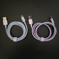 Cables USB a 8 Pines para iOS con Chipset IC de Colores Macaron, Trenzado de Alta Densidad y Gran Resistencia